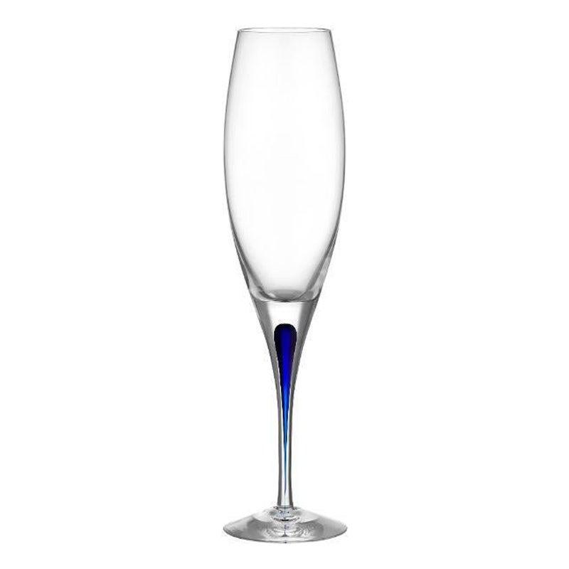 Flute bleue Intermezzo d'Orrefors