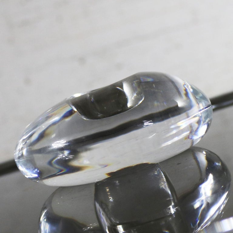 Orrefors Lightstone River Rock Votive Tealight Candle Holder by Lena