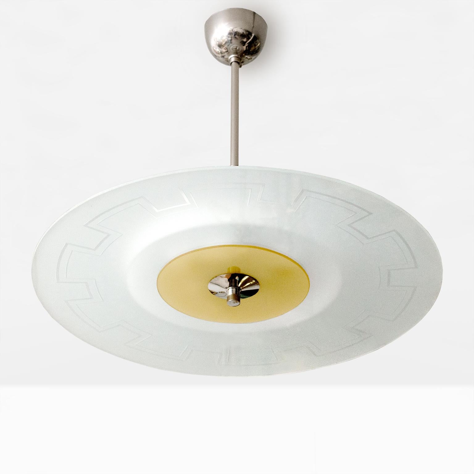 Scandinavo moderno Lampadario Orrefors 