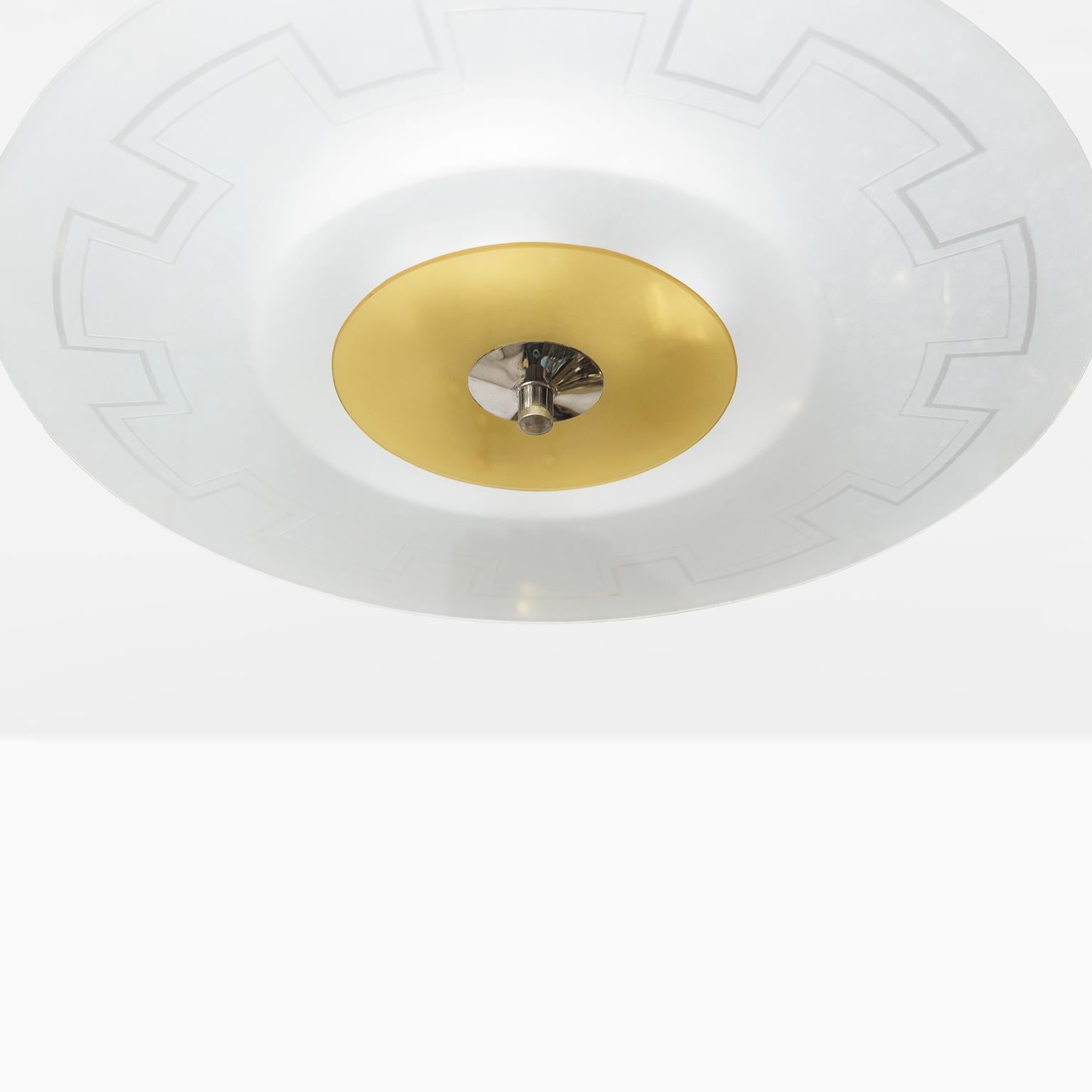 Realizzato con acquaforte Lampadario Orrefors 