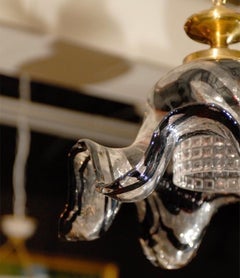 Orrefors Mid-Century Large Art Glass Pendant by Carl Fagerlund c. 1970