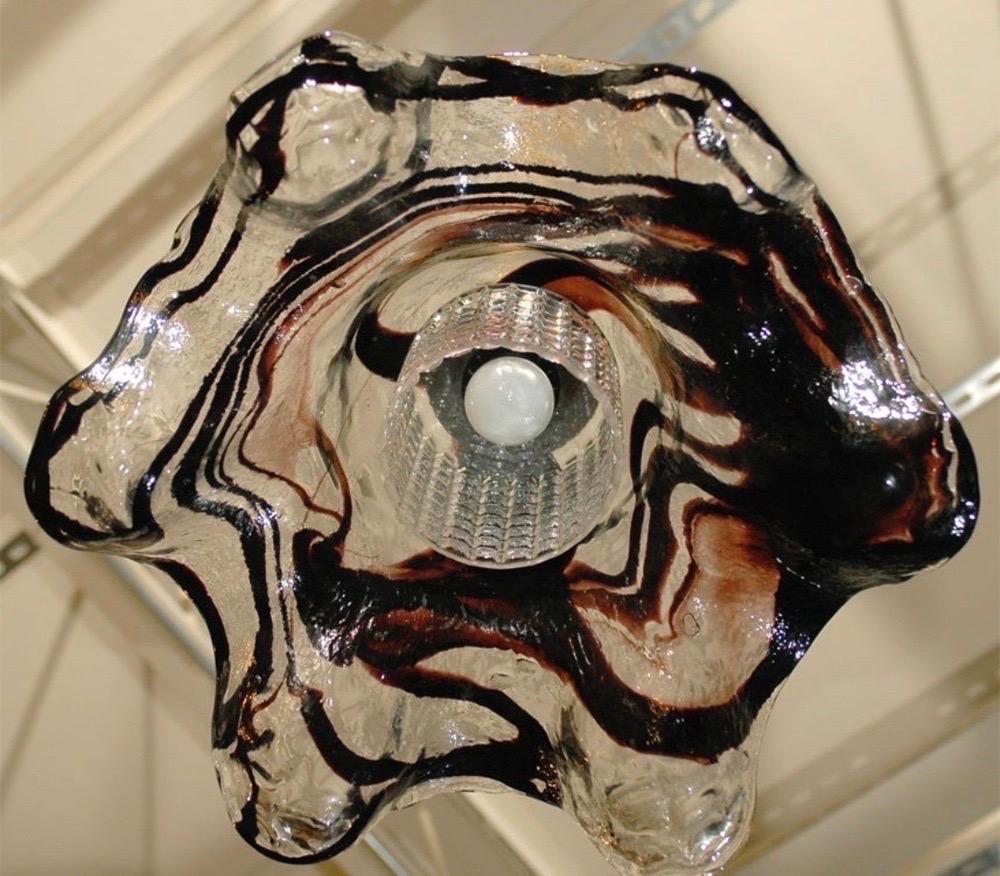 Ciondolo grande in vetro artistico di metà secolo di Orrefors di Carl Fagerlund c. 1970 in vendita 1