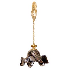 Orrefors Mid-Century Large Art Glass Pendant by Carl Fagerlund c. 1970