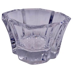 Orrefors Mid-Century Modern Vase in Thick Cut Crystal