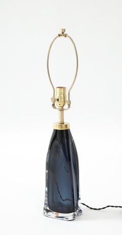 Scandinavian Modern Table Lamp by Carl Fagerlund, Crystal & Brass