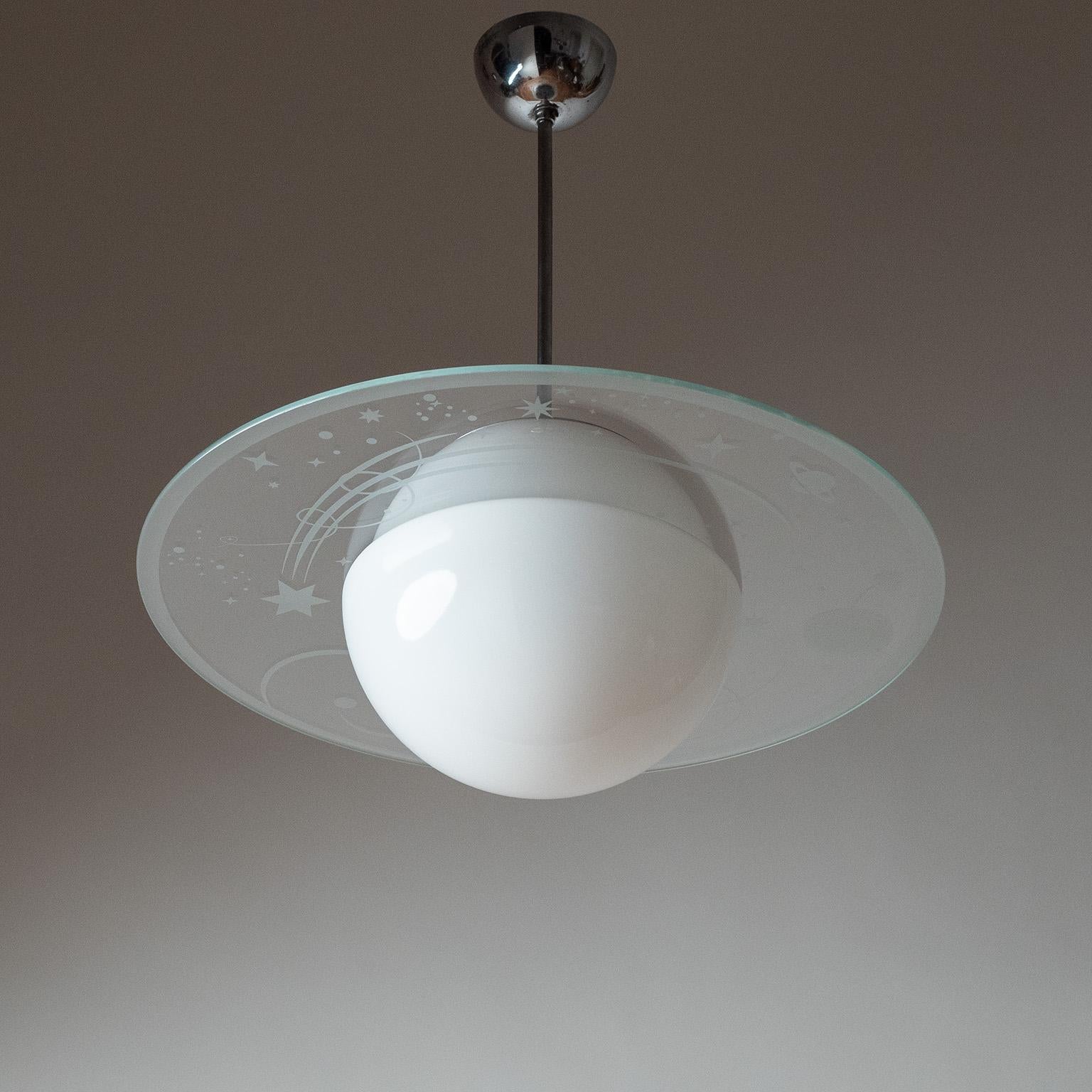 Colgante Orrefors con decoración de cielo estrellado, años 40 en Bueno estado para la venta en Vienna, AT