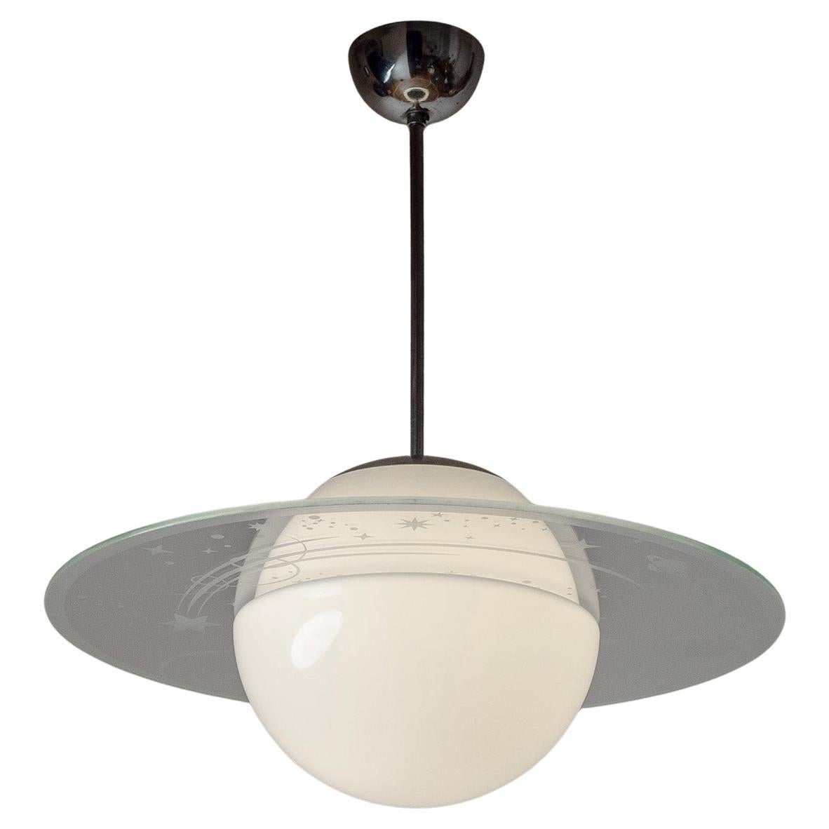 Colgante Orrefors con decoración de cielo estrellado, años 40 en venta