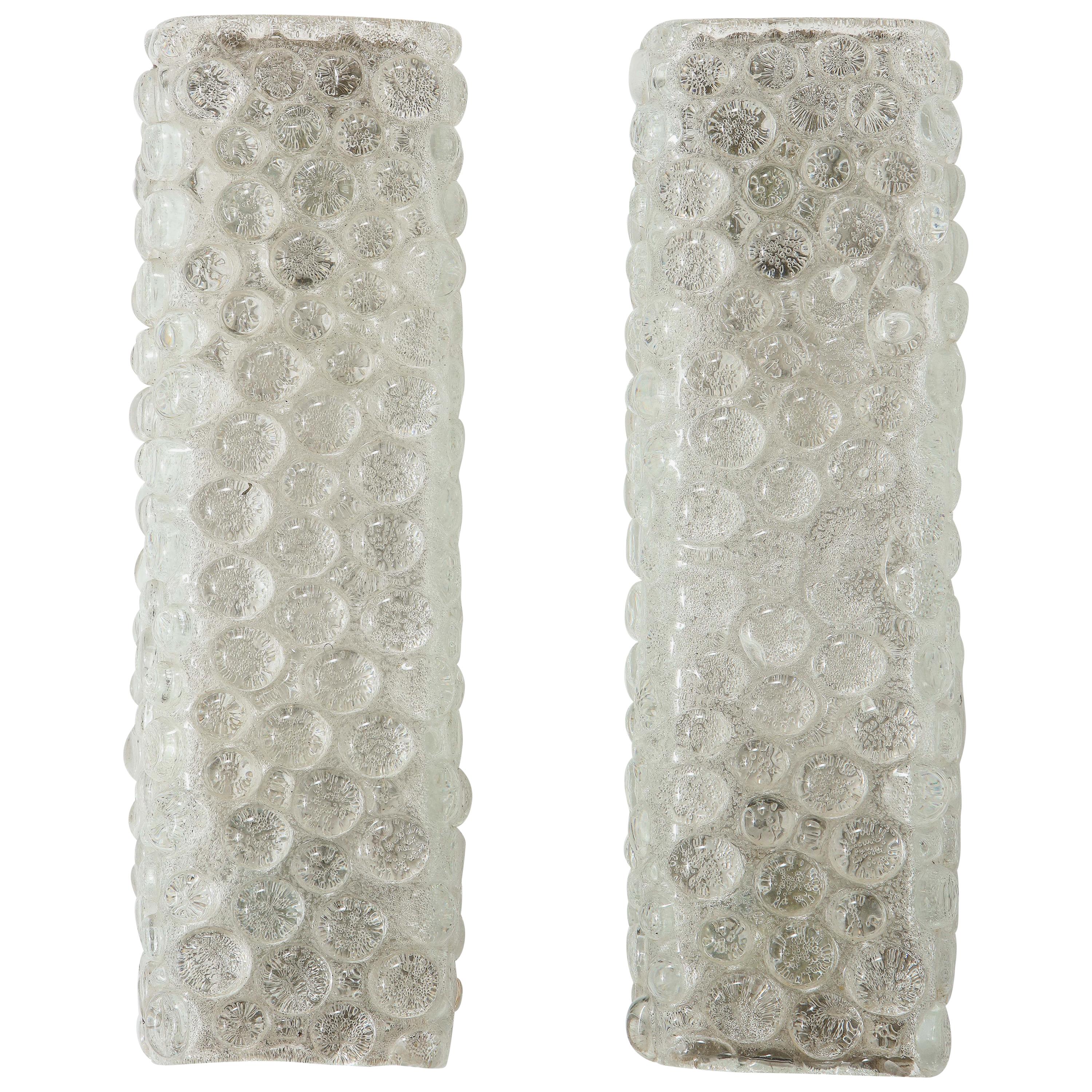 Orrefors Rectangular Crystal Sconces