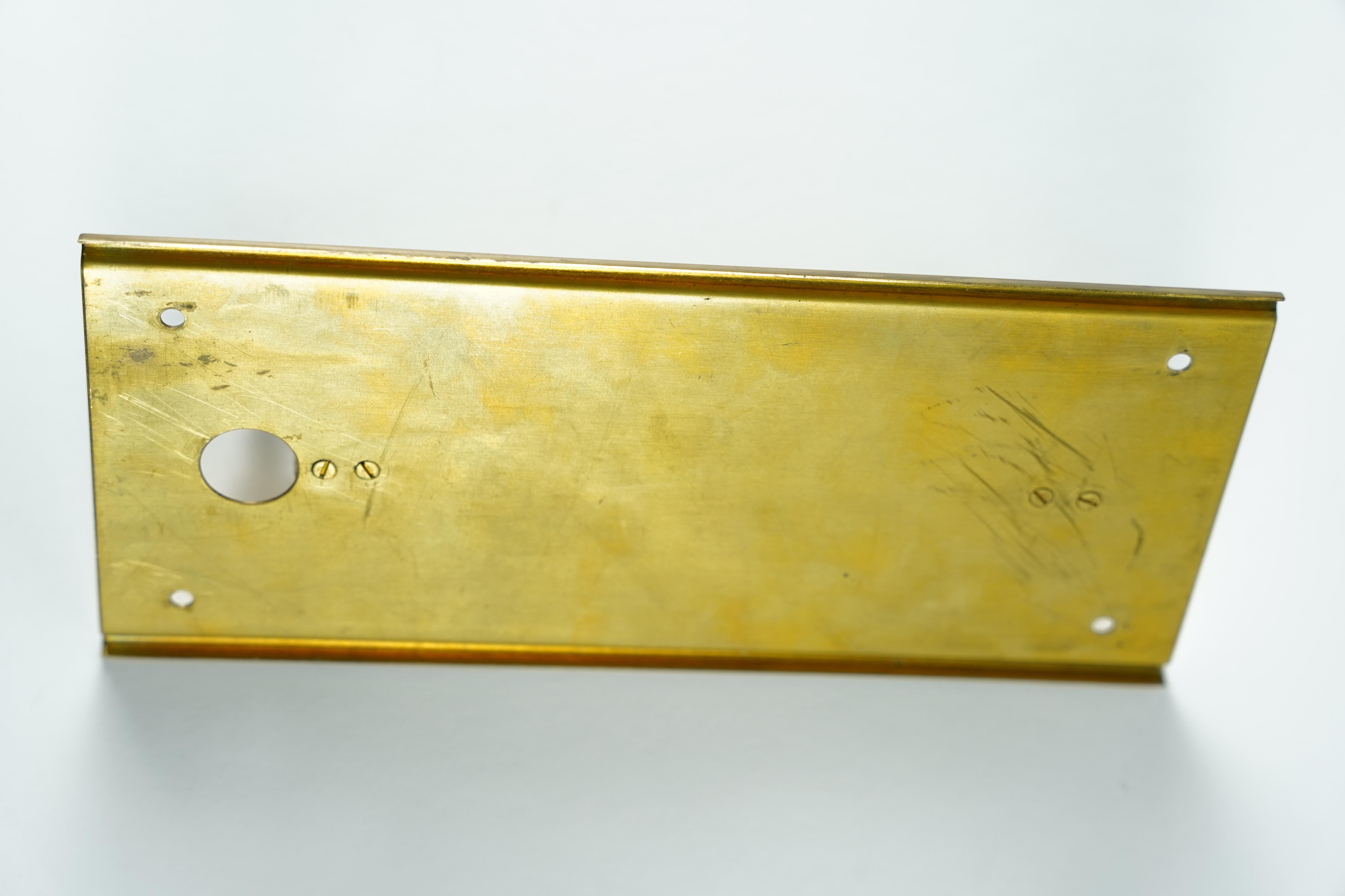 Orrefors Sconces Brass and crocodile Glass Shades by Orrefors Sweden, 19700 For Sale 3