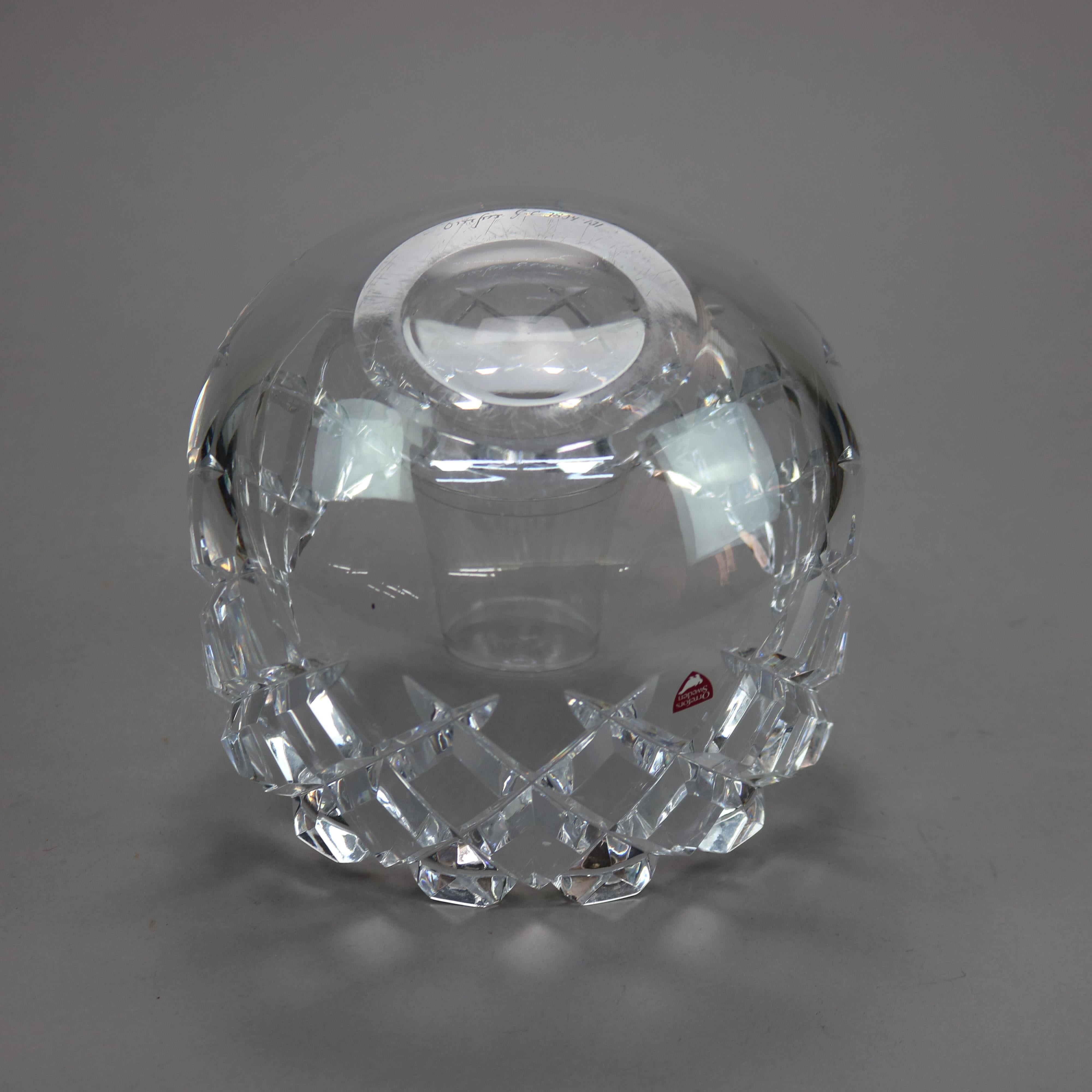 Bol à fruits en cristal au plomb taillé Sofiero d'Orrefors, 20ème siècle en vente 7