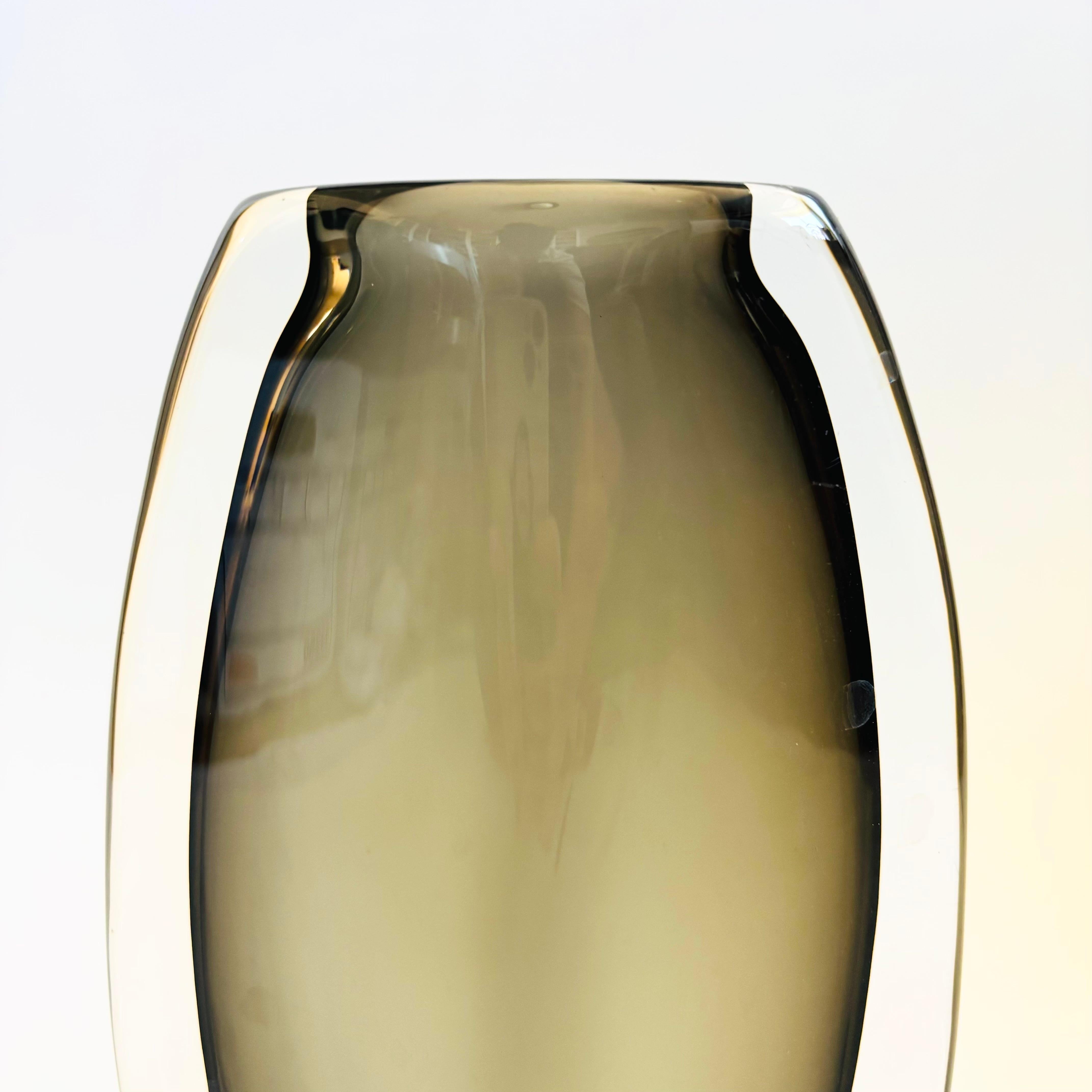 Swedish Orrefors Sommerso Dusk Vase by Nils Landberg For Sale