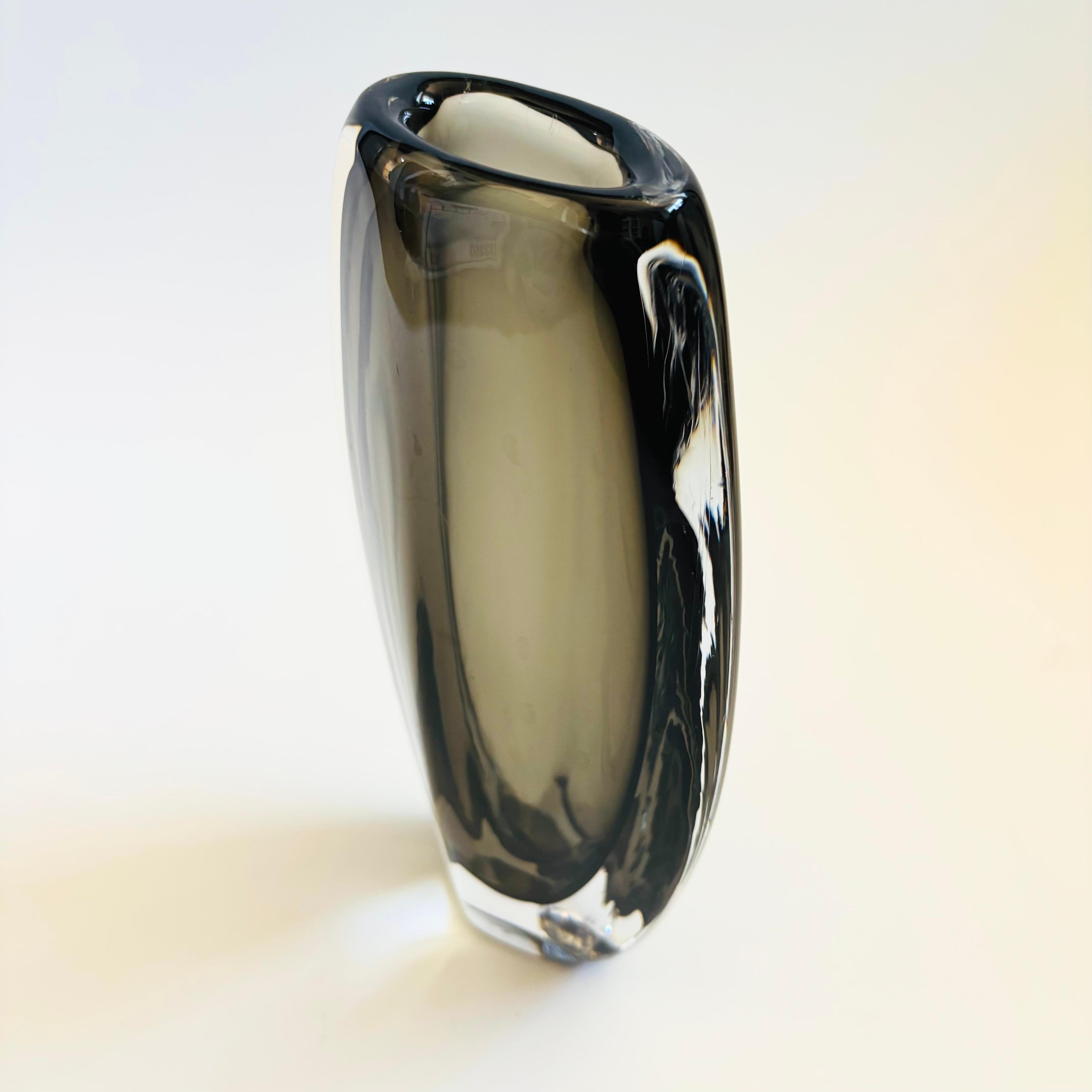 20th Century Orrefors Sommerso Dusk Vase by Nils Landberg For Sale