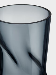 Orrefors Squeeze Vase Blue/Gray Small