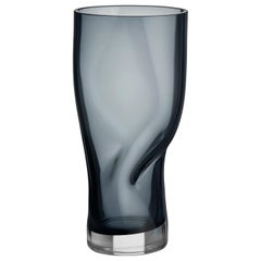 Orrefors Squeeze Vase Blu/Grigio Piccolo