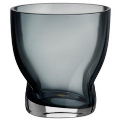 Squeeze-Vase in Blau/Grau mit Tulpen von Orrefors