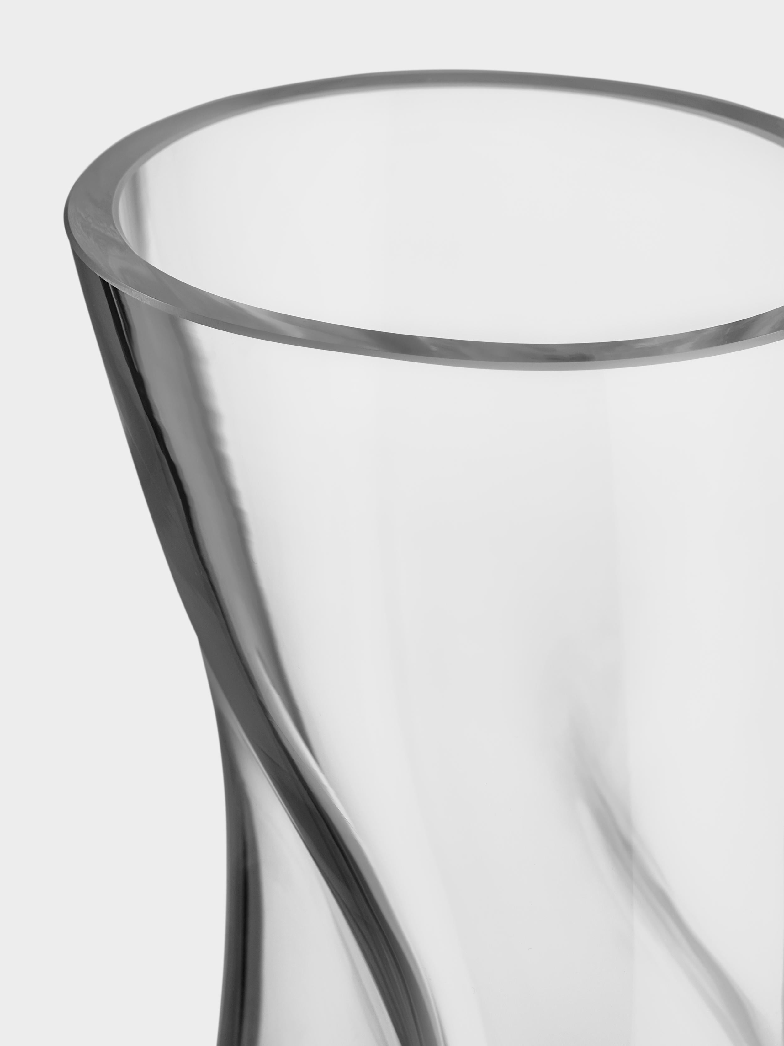 Polonais Orrefors Vase à presser transparent grand format en vente