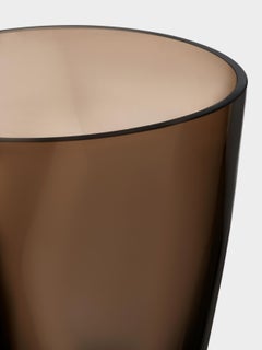 Orrefors Squeeze Vase Smokey Brown Tulip