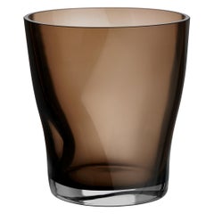 Orrefors Squeeze Vase Smokey Brown Tulip