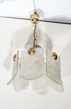 Orrefors Style Mid-Century Modern Chandelier