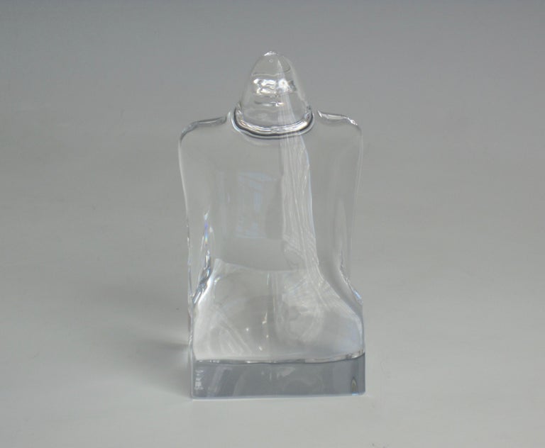 Orrefors Sweden Crystal Gorilla Paperweight Desk Accessory For