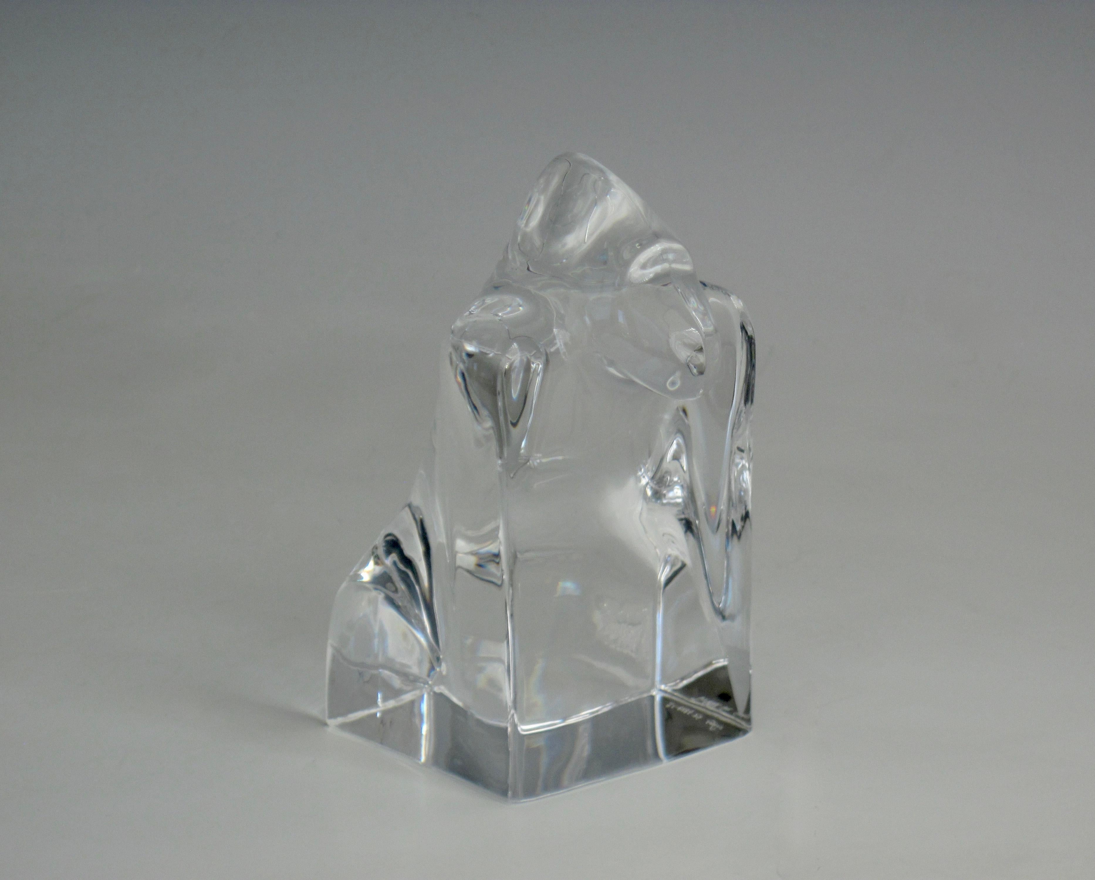 Cristal Accessoire de bureau en cristal Gorilla d'Orrefors Suède en vente