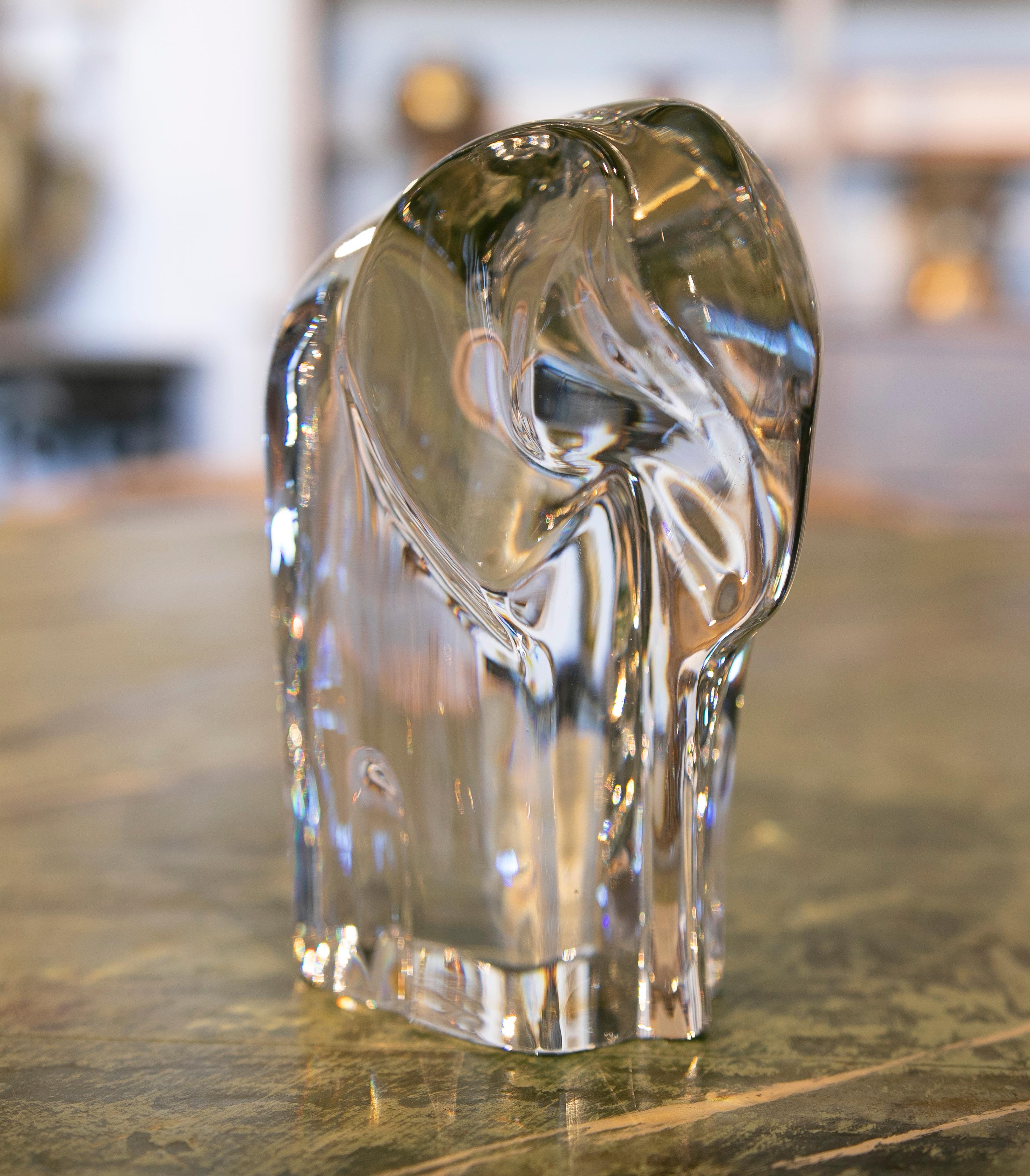 Orrefors Suède Éléphant en verre signé par l'artiste Olle Alberius Bon état - En vente à Marbella, ES