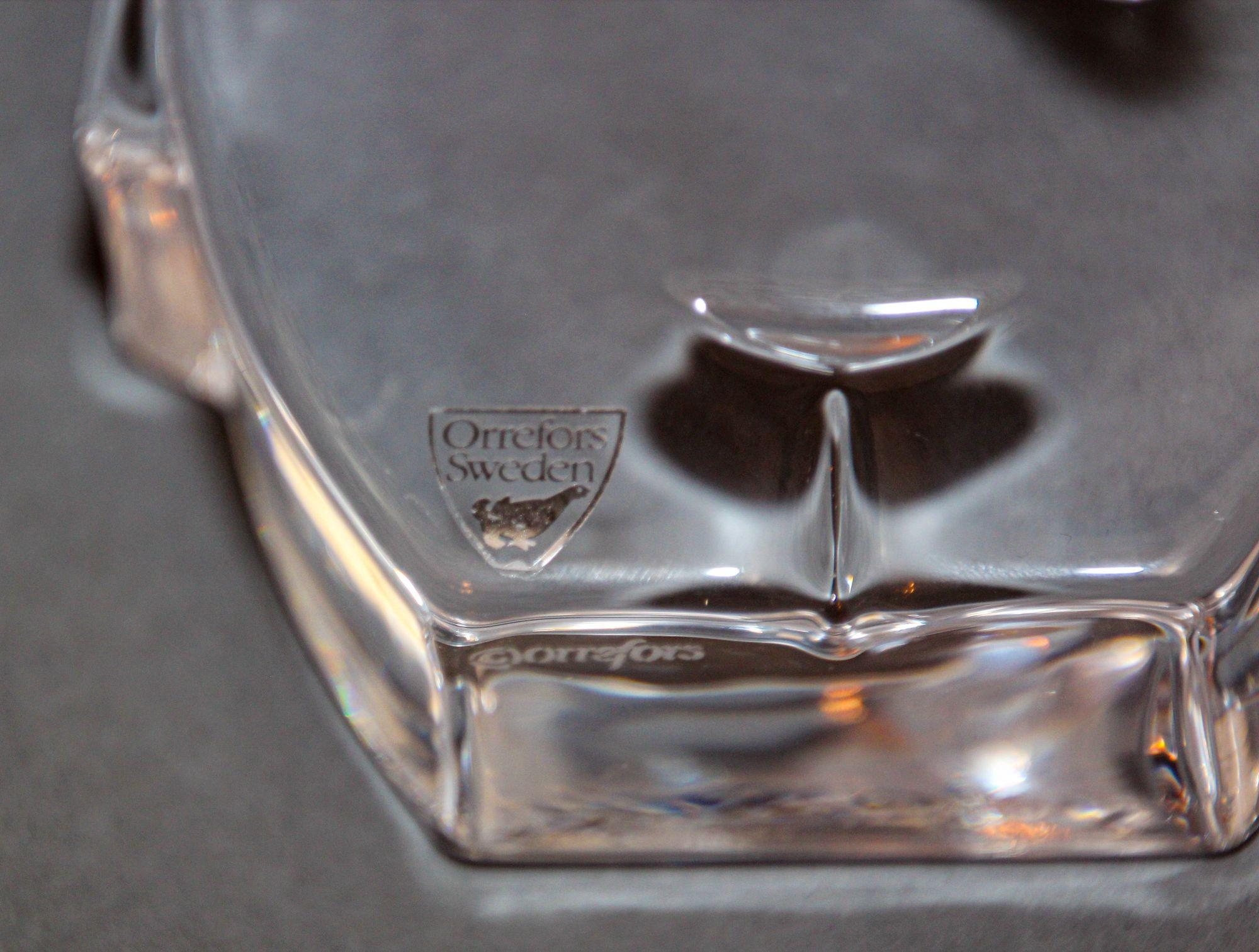 Orrefors Schweden Martti Rytkönen Kristall Elefant Orrefors Glas Briefbeschwerer im Angebot 7