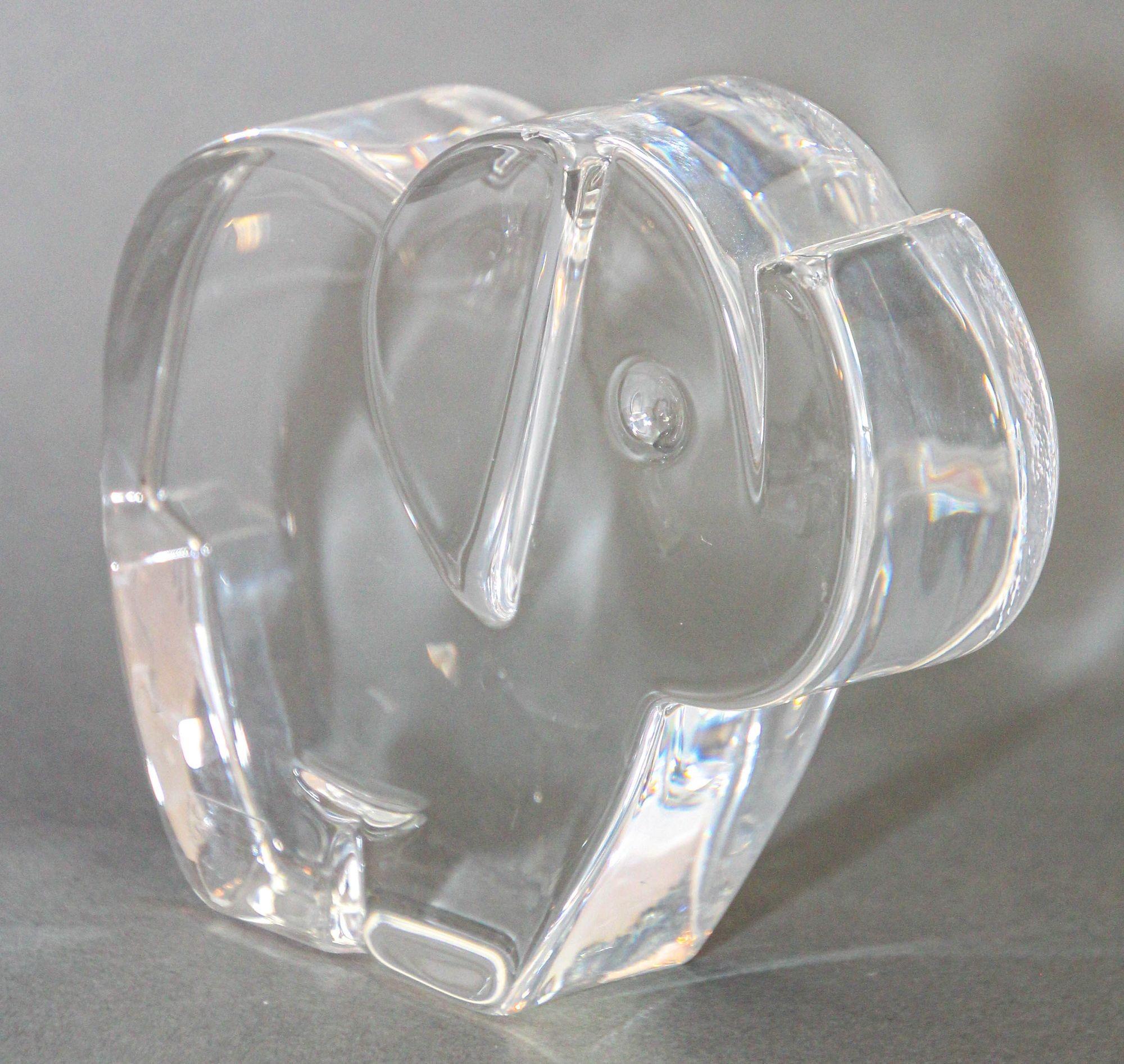 Orrefors Schweden Martti Rytkönen Kristall Elefant Orrefors Glas Briefbeschwerer im Angebot 10