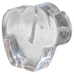 Orrefors Sweden Martti Rytkönen Crystal Elephant Orrefors Glass Paperweight