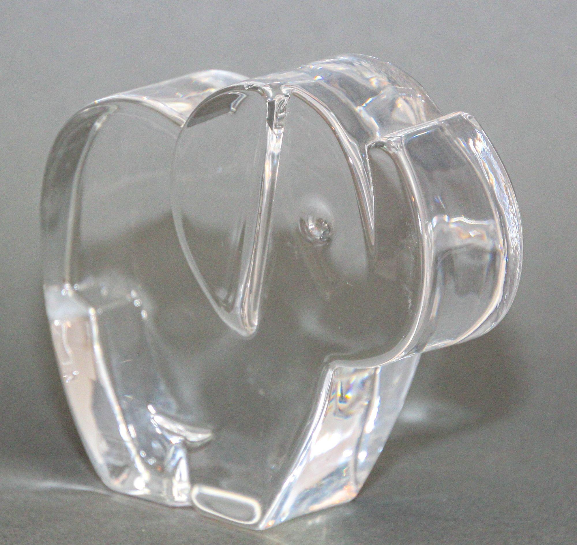 Orrefors Schweden Martti Rytkönen Kristall Elefant Orrefors Glas Briefbeschwerer im Zustand „Gut“ im Angebot in North Hollywood, CA