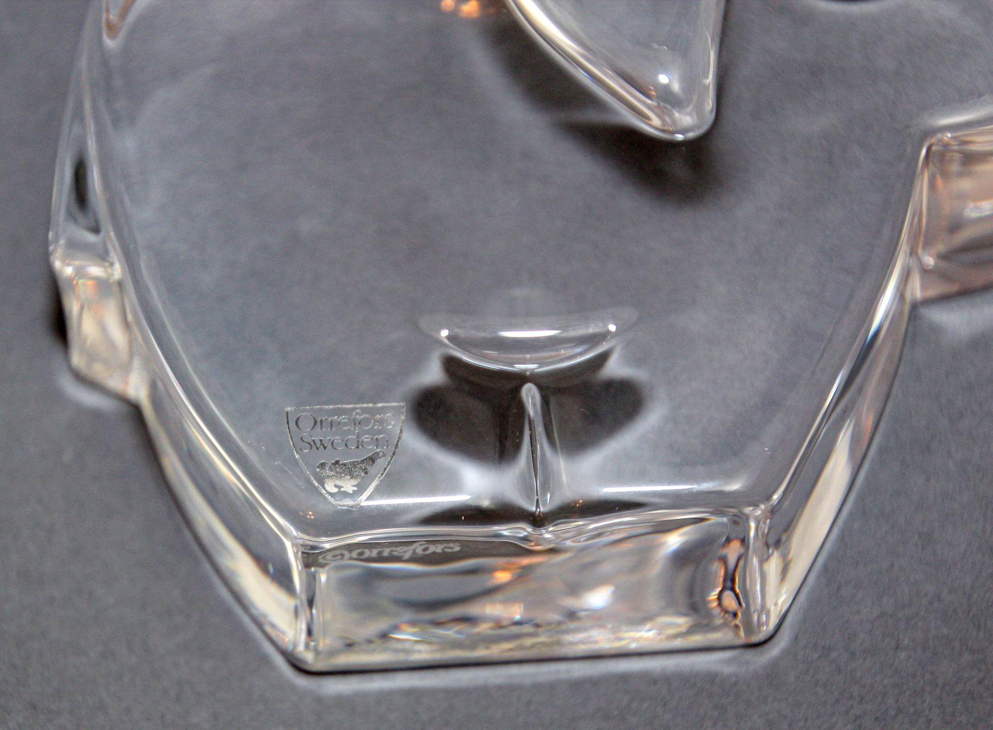 Orrefors Schweden Martti Rytkönen Kristall Elefant Orrefors Glas Briefbeschwerer im Angebot 3