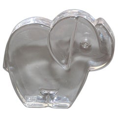 Pisapapeles de cristal Orrefors Suecia Martti Rytkönen Elefante de cristal Orrefors