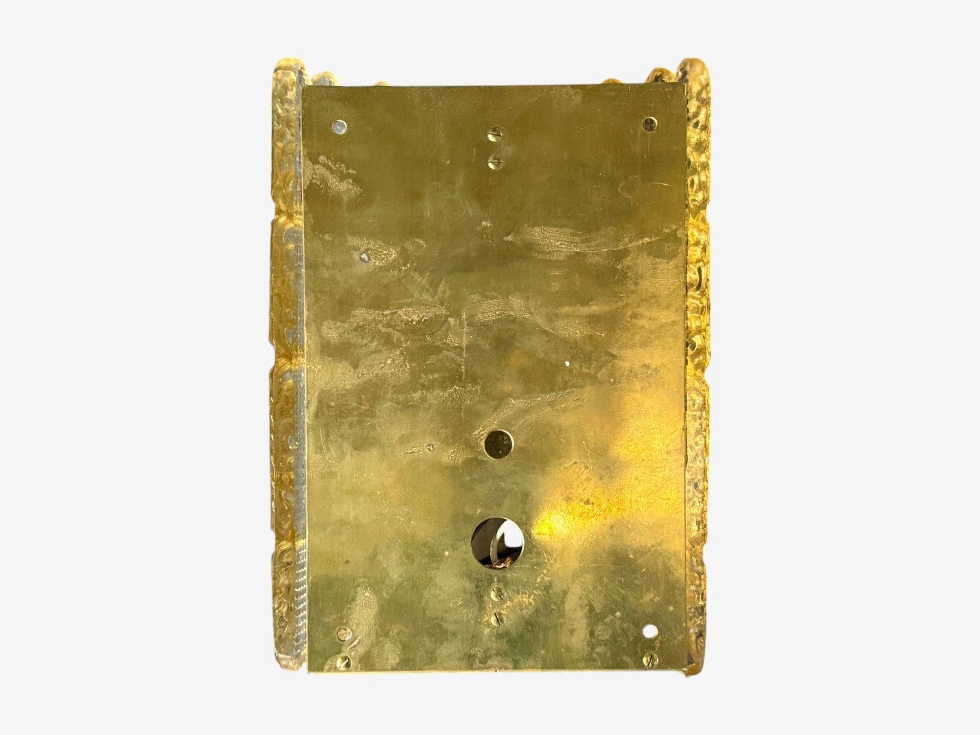 Orrefors, Swedish Modern, Brass, Glass, Wall Light, Sweden, 1960s For Sale 4