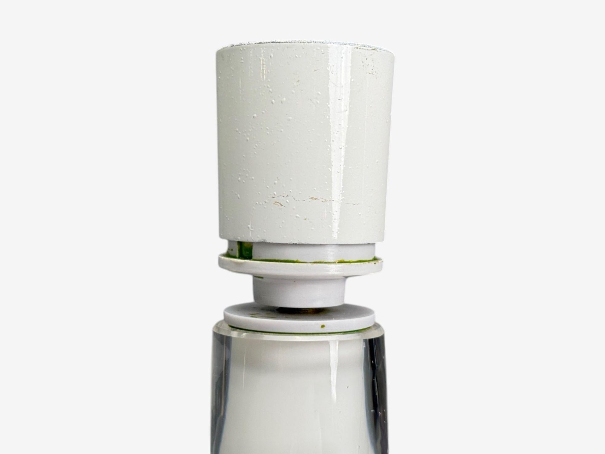 Orrefors, moderne suédois, verre blanc, petites lampes de table, Suède, années 1960 en vente 1
