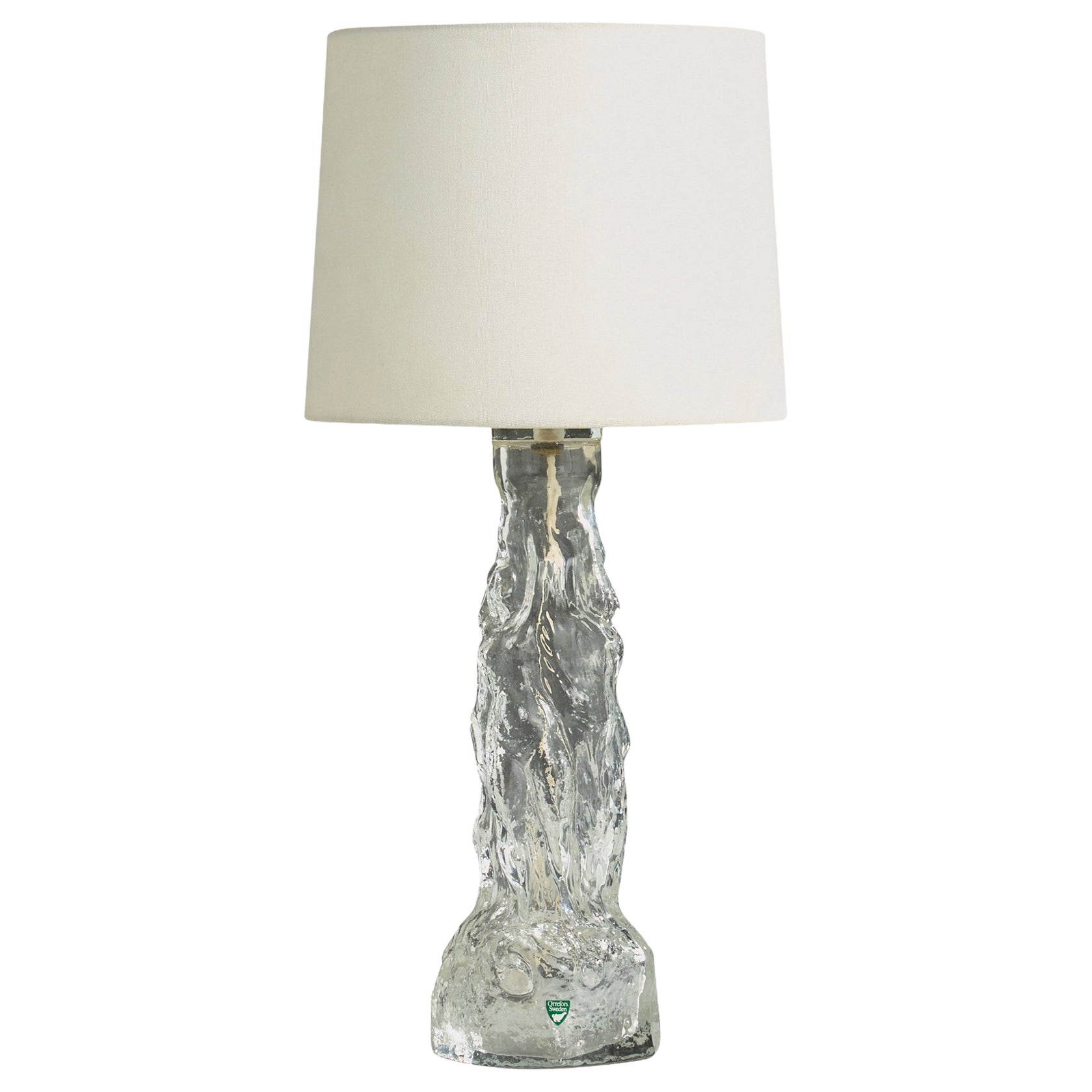 Orrefors, Table Lamp, Glass, Sweden, 1960s For Sale