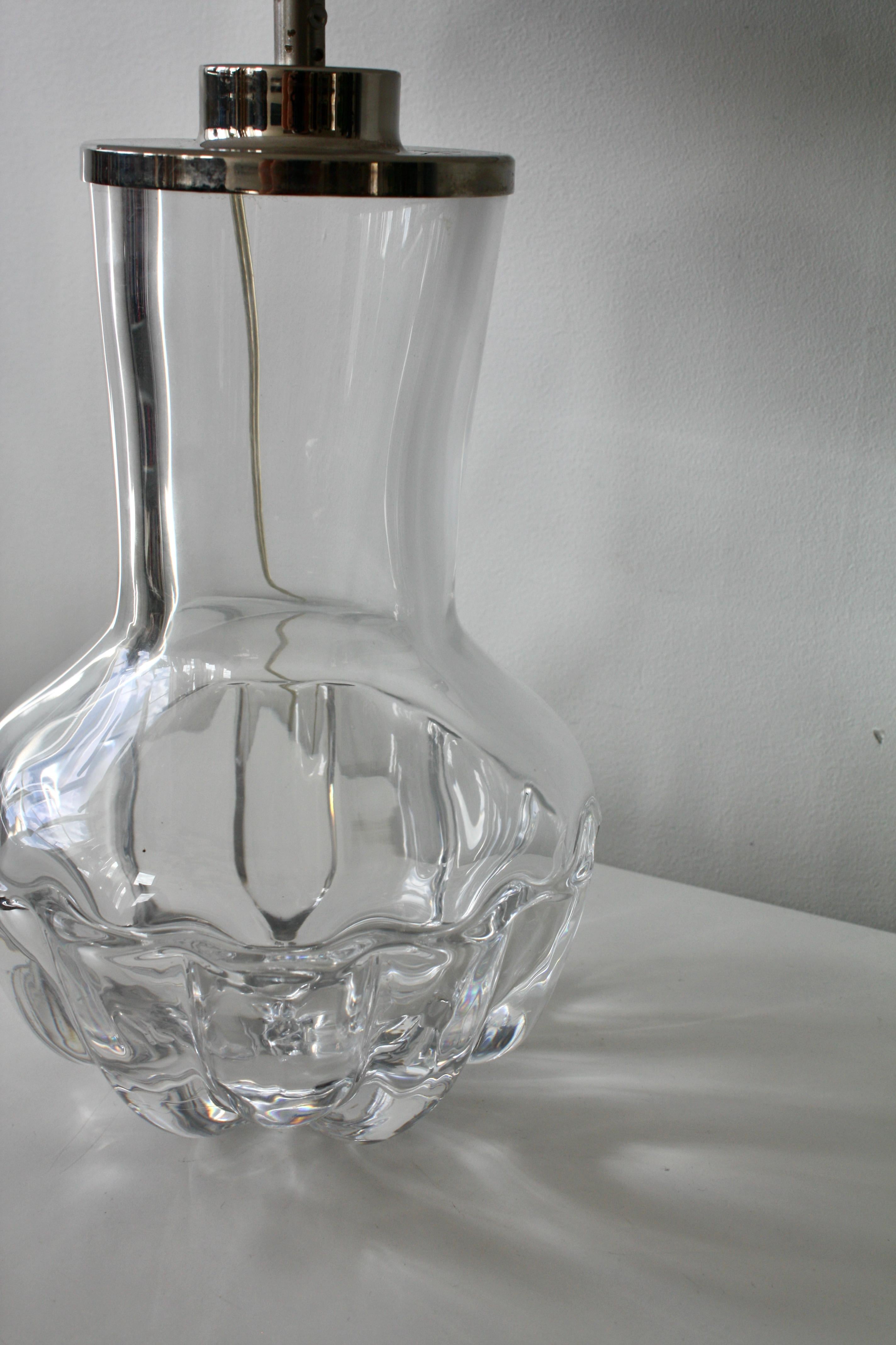 Orrefors Table Lamp No. 2325 by Olle Alberius, 1970s – Swedish Crystal Design For Sale 5
