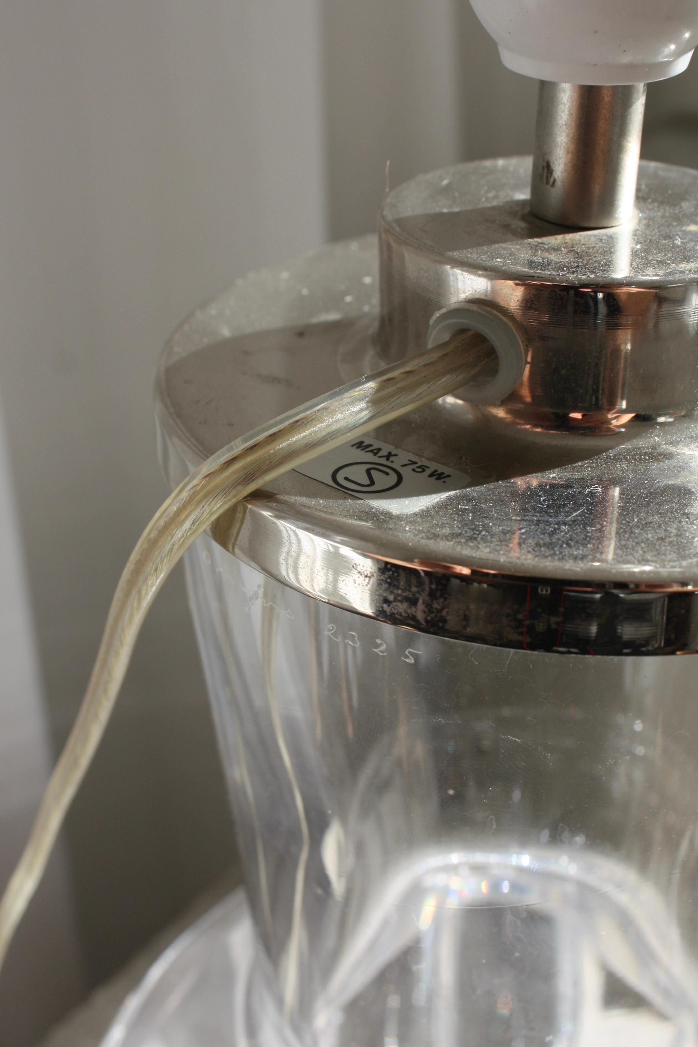 Orrefors Table Lamp No. 2325 by Olle Alberius, 1970s – Swedish Crystal Design For Sale 9