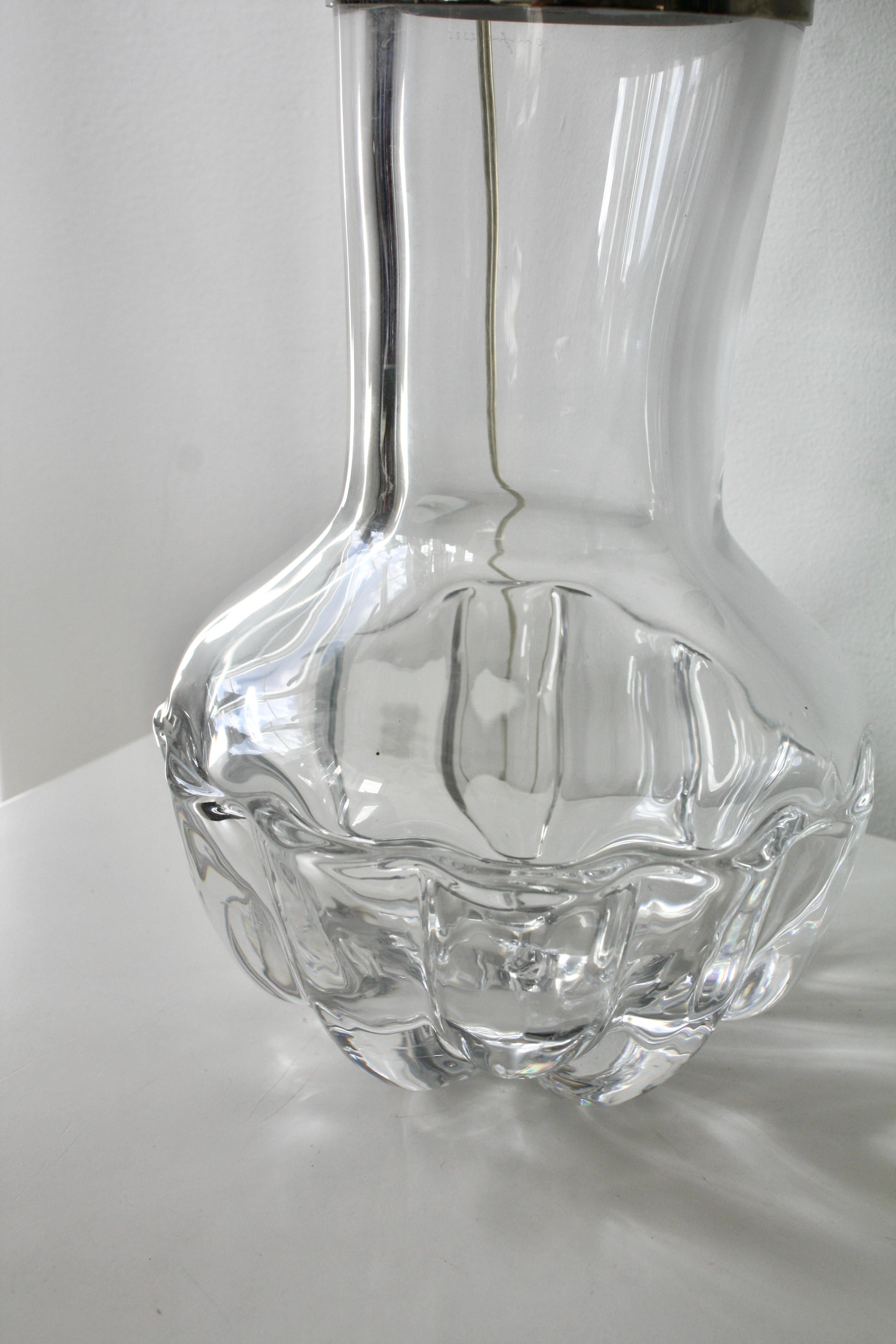 Orrefors Table Lamp No. 2325 by Olle Alberius, 1970s – Swedish Crystal Design For Sale 4