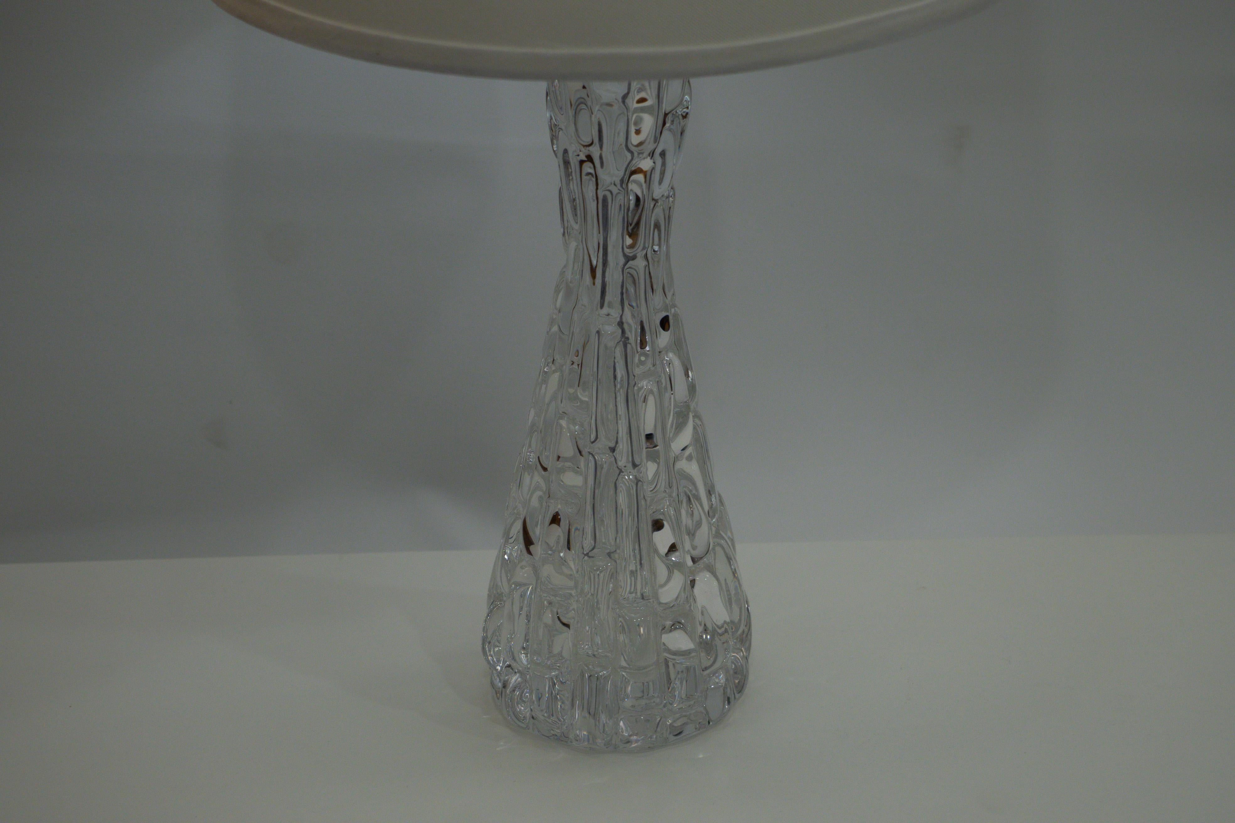 Orrefors Table Lamp Pair For Sale 4