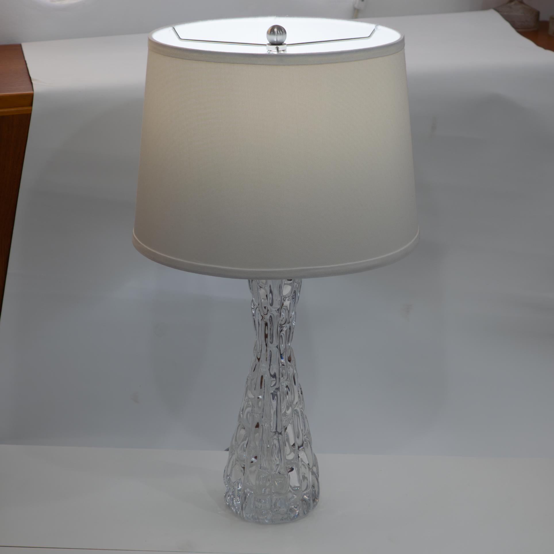 Orrefors Table Lamp Pair For Sale 7
