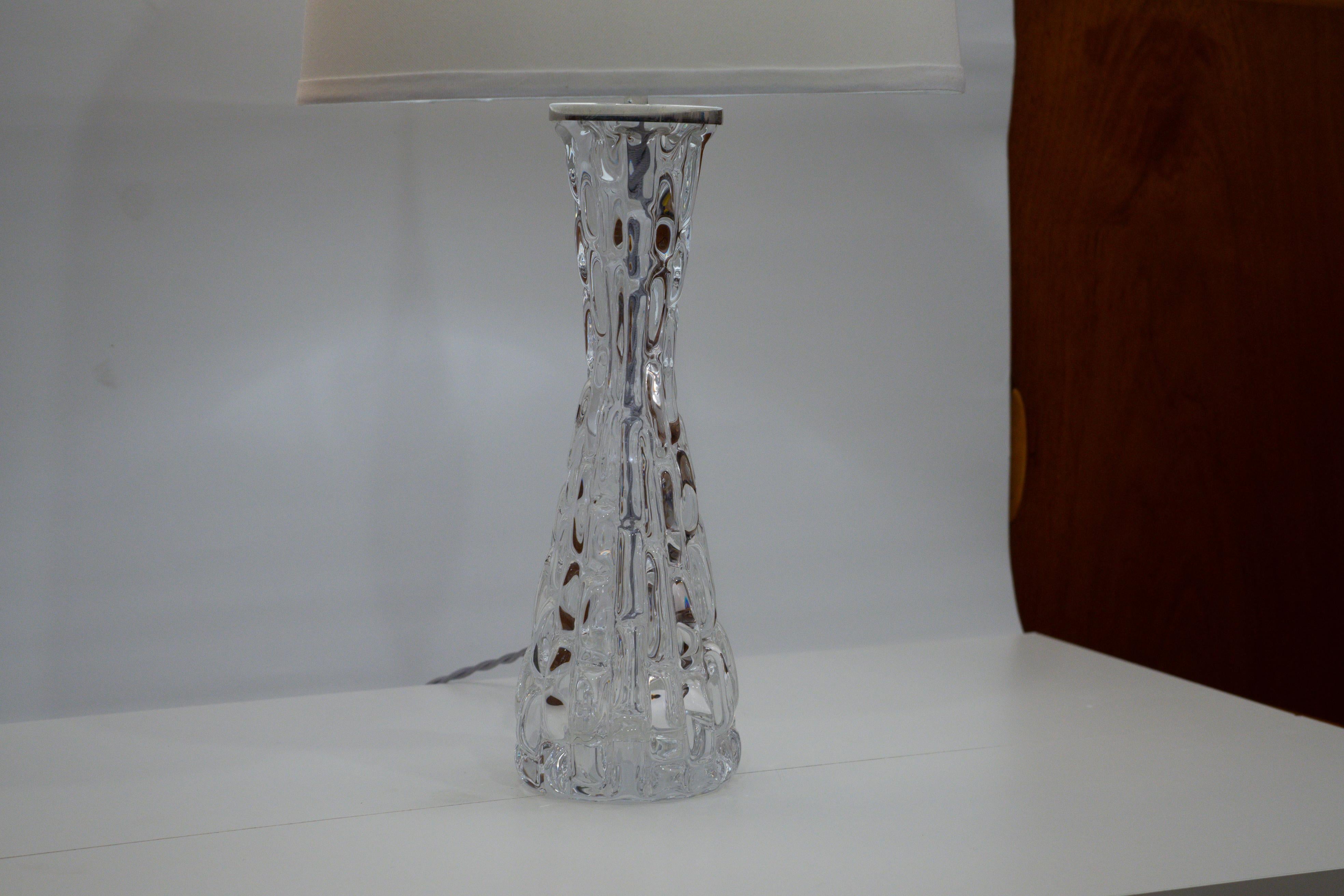 Orrefors Table Lamp Pair For Sale 8