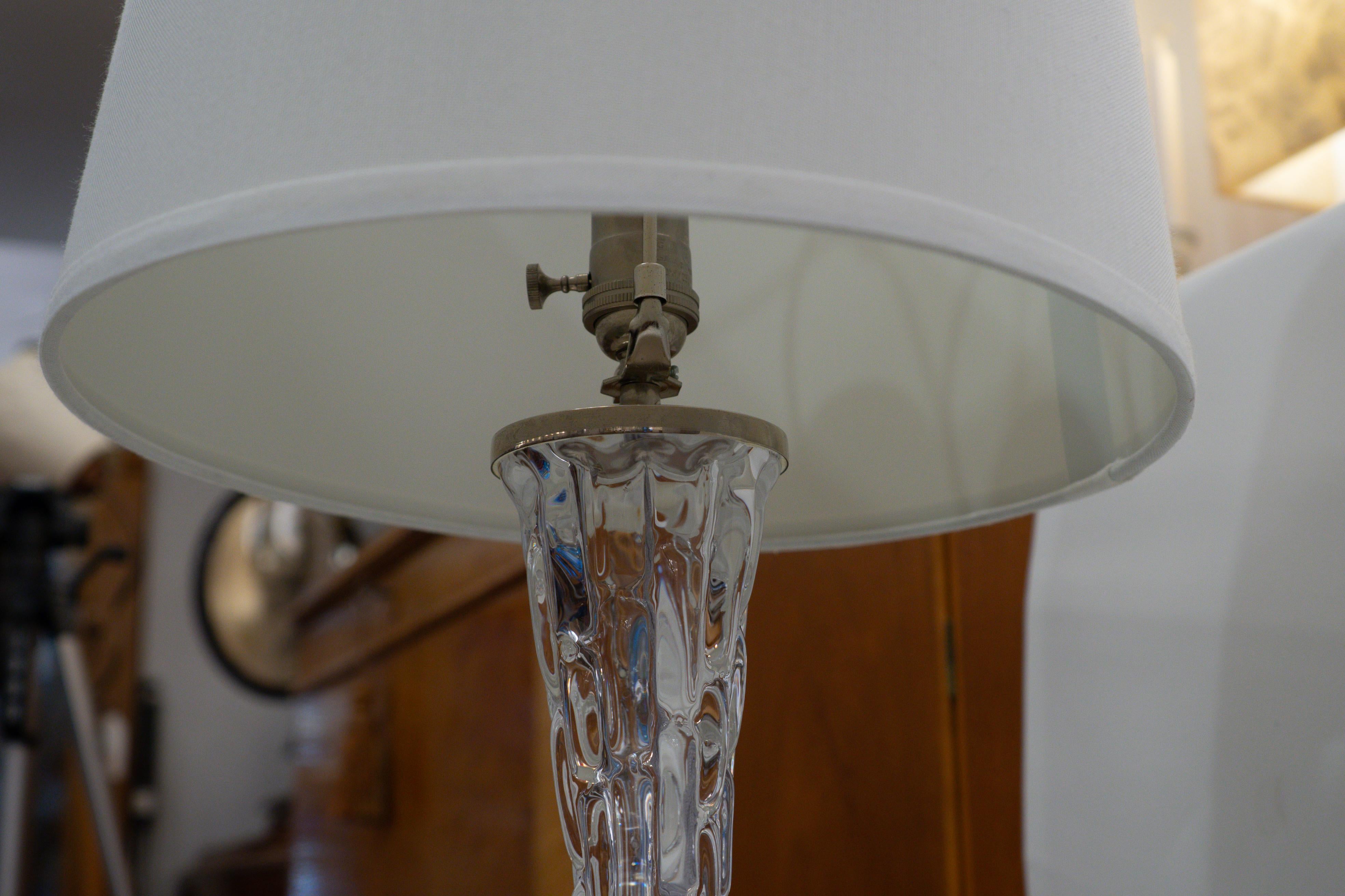 Mid-20th Century Orrefors Table Lamp Pair For Sale