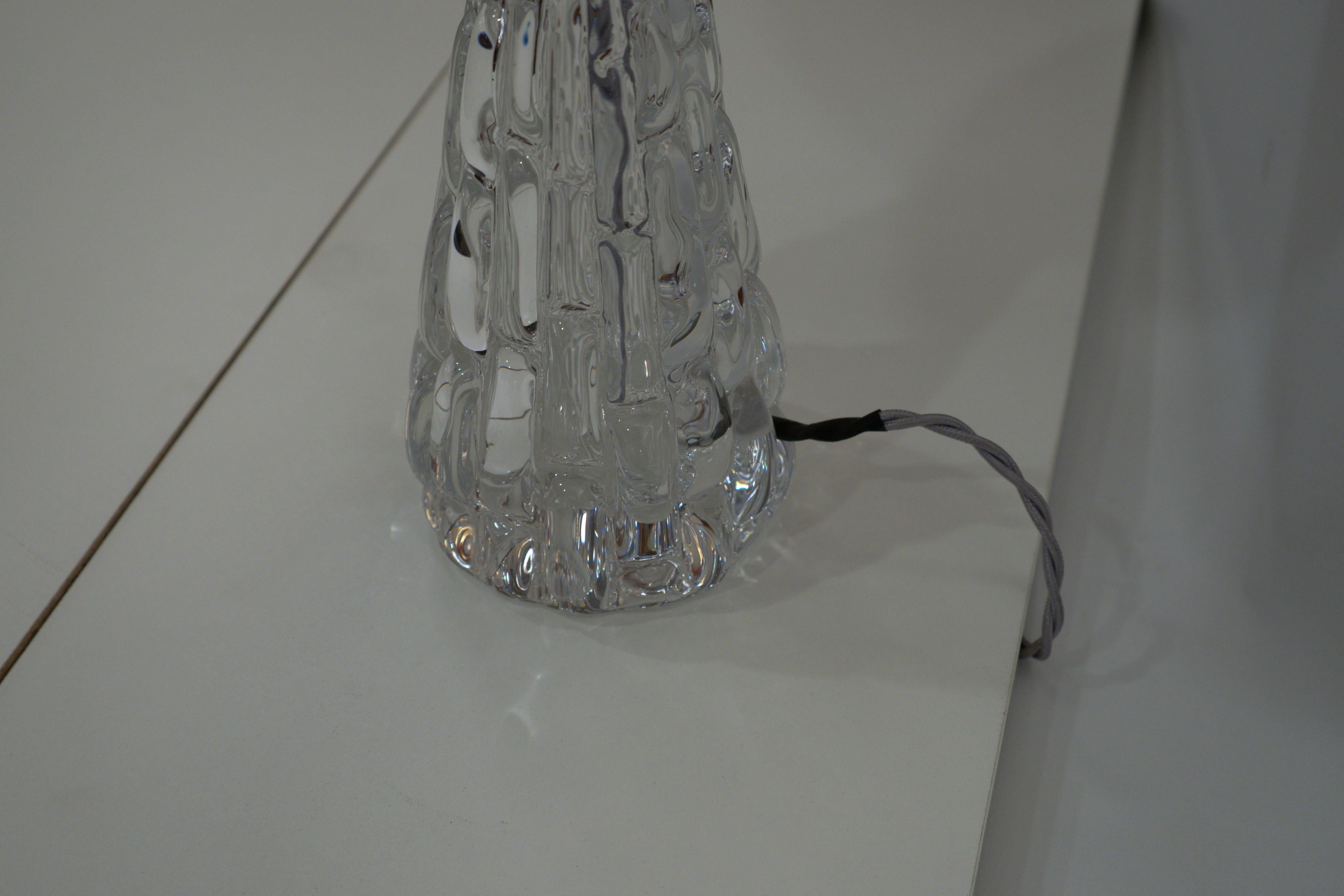 Orrefors Table Lamp Pair For Sale 1