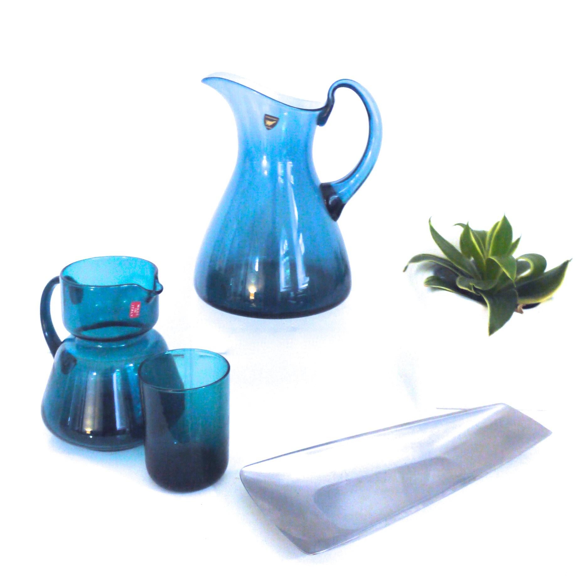 Scandinavian Modern Orrefors Table Water Jug Pitcher with Label Late 1970s For Sale