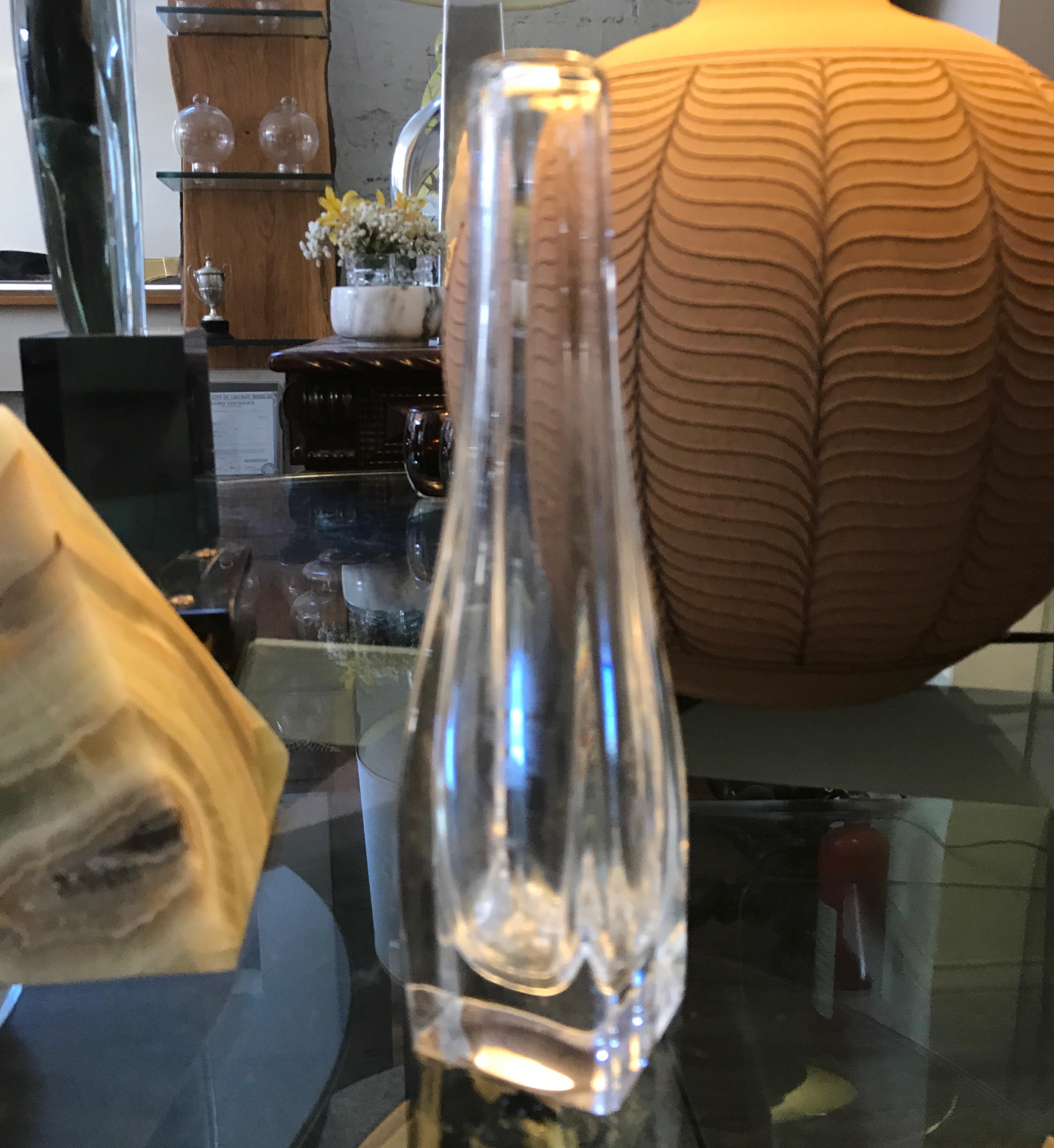 Orrefors Thick Clear Glass Crystal Vase 13