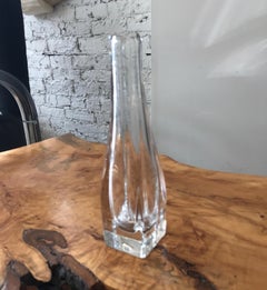 Orrefors Thick Clear Glass Crystal Vase