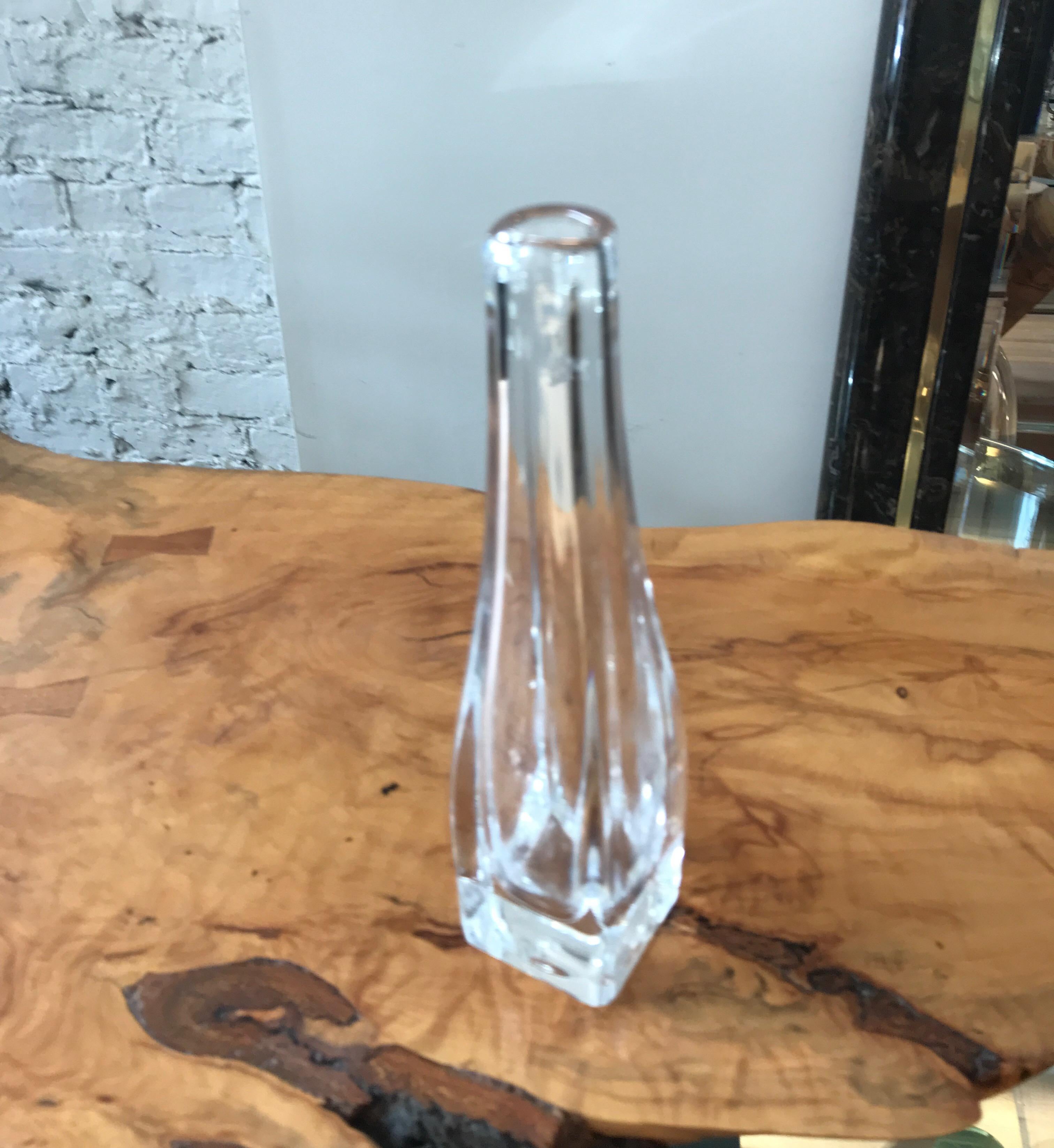 Orrefors Thick Clear Glass Crystal Vase 2
