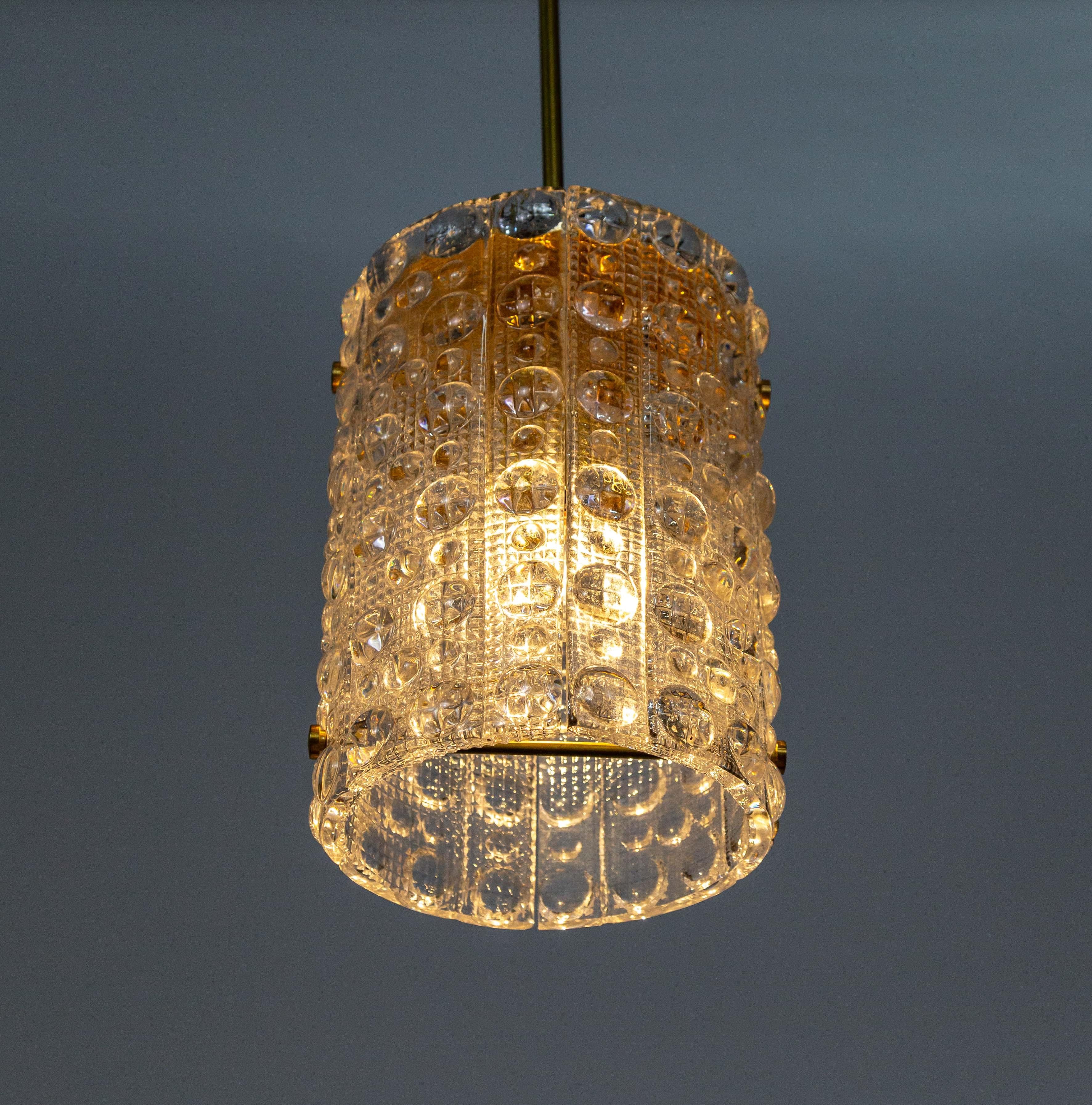 Orrefors Venus Moulded Crystal Pendant Light by Carl Fagerlund For Sale 2