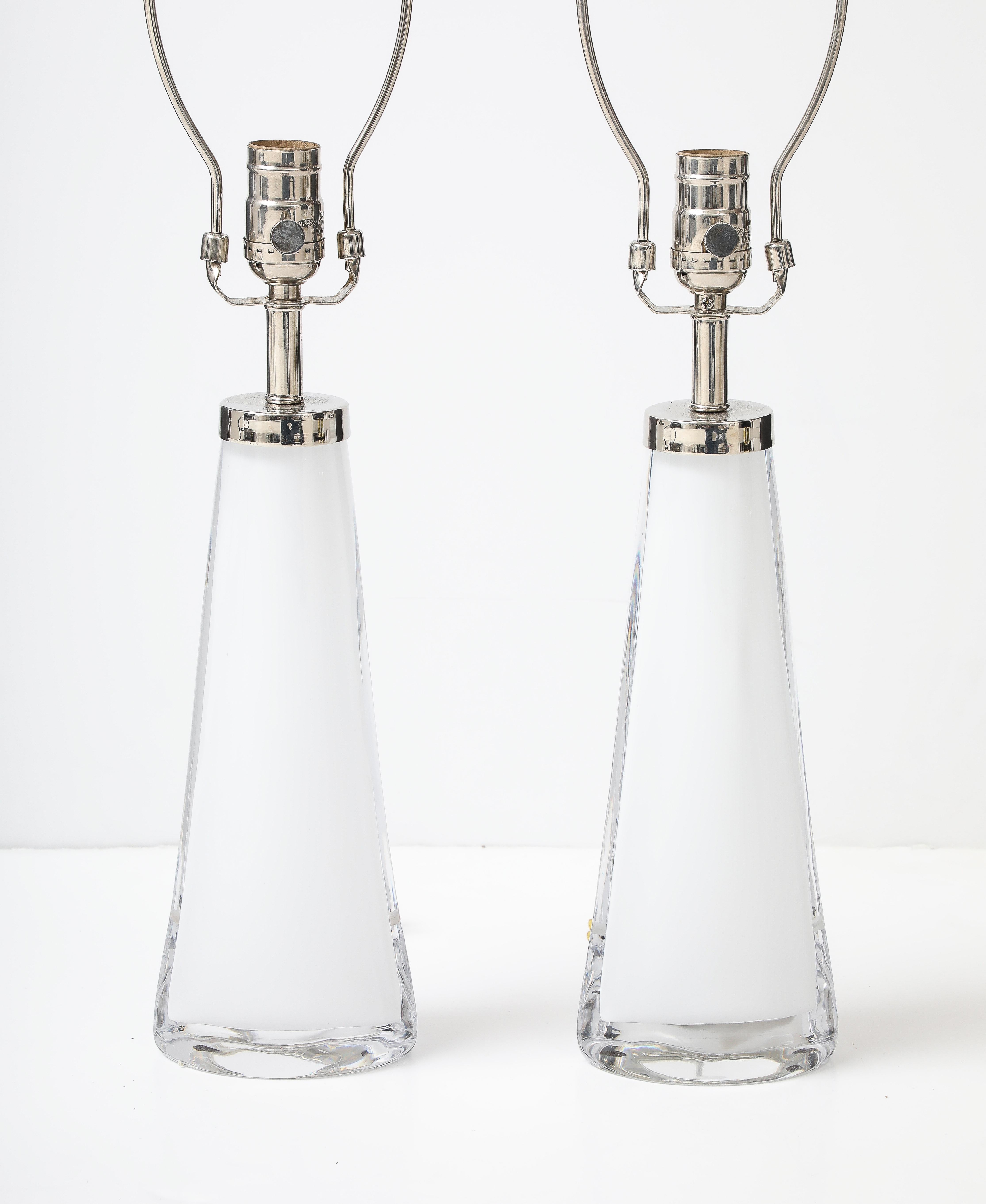 Cristallo Lampade Orrefors in cristallo bianco in vendita