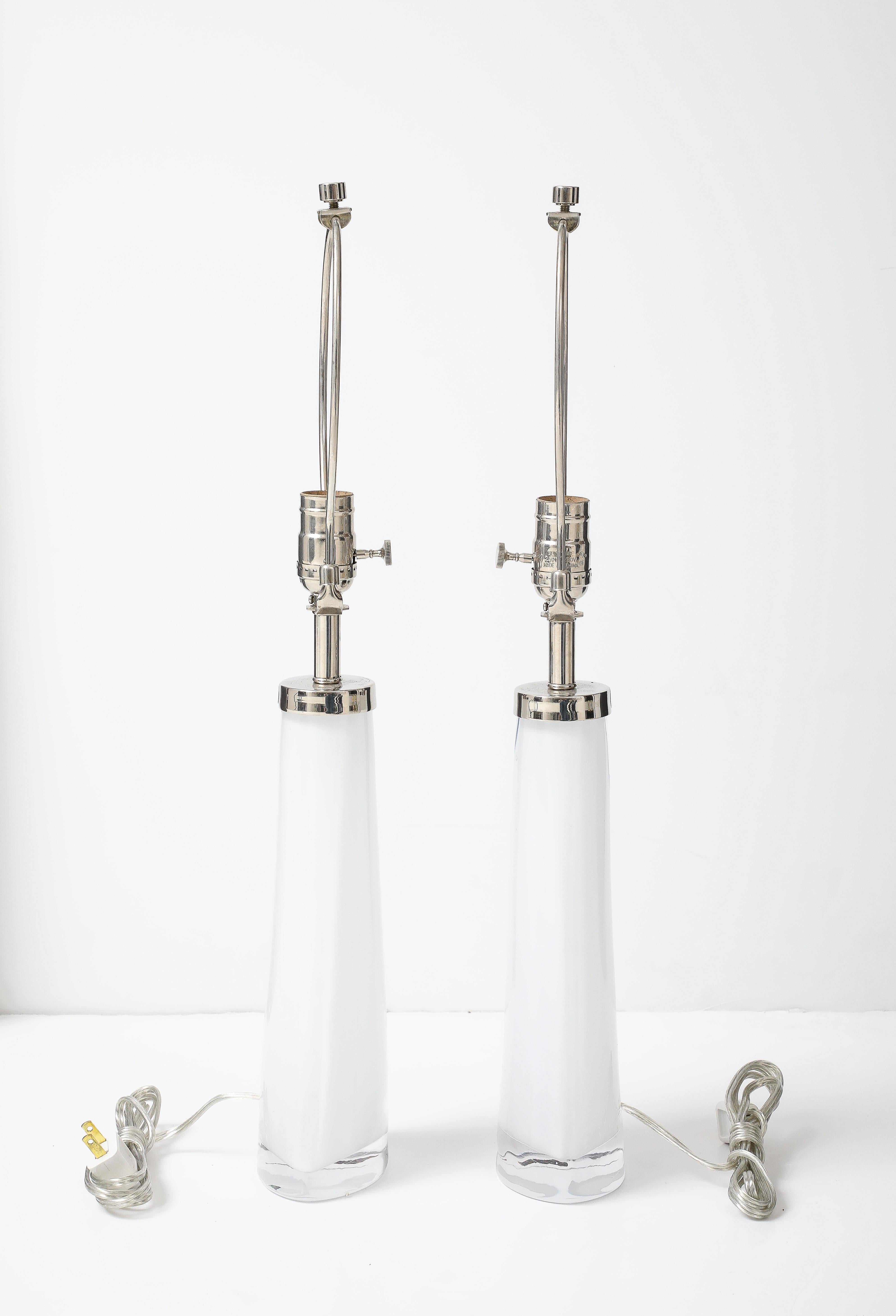 Lampade Orrefors in cristallo bianco in vendita 1
